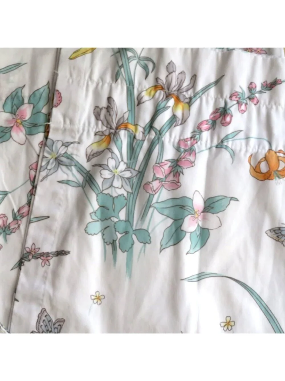 Vintage JCPenney Floral Rod Pocket Draperies 80